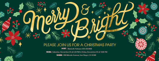 merry christmas party invitation
