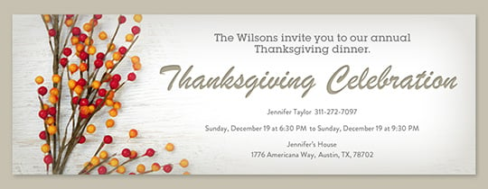 Free Online Thanksgiving Dinner Invitations  Evite.com